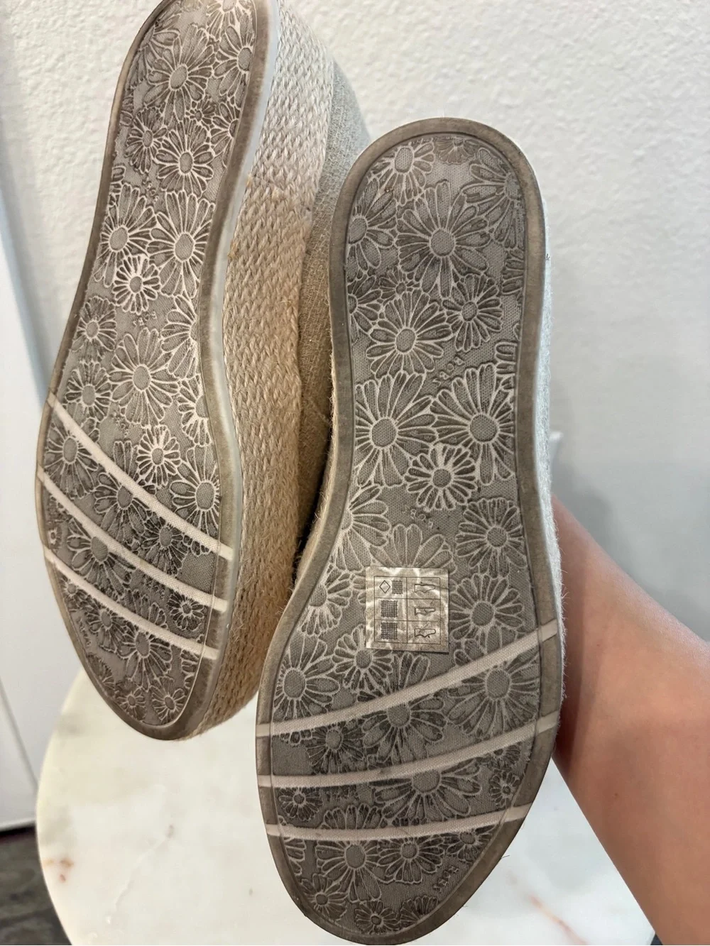 Slip-On Platform Espadrille Sneakers in Natural Beige Martha Stewart edition